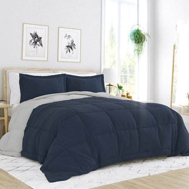 3-Piece Microfiber Reversible Comforter Set